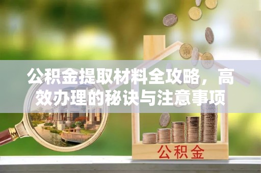 潞城公积金提取材料全攻略，高效办理的秘诀与注意事项