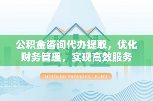 潞城公积金咨询代办提取，优化财务管理，实现高效服务